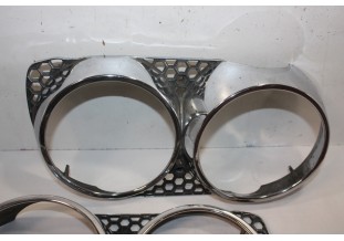 PAIRE DE CERCLAGES DOUBLE DE PHARES CROMODORA...FIAT 124 SPORT COUPE