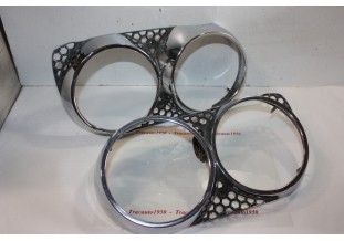 PAIRE DE CERCLAGES DOUBLE DE PHARES CROMODORA...FIAT 124 SPORT COUPE