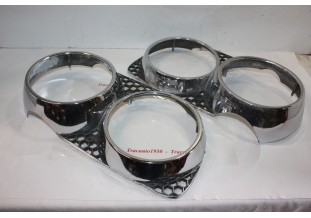 PAIRE DE CERCLAGES DOUBLE DE PHARES CROMODORA...FIAT 124 SPORT COUPE