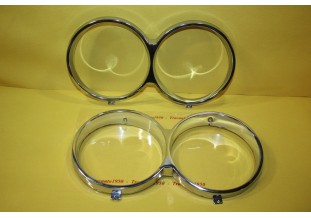 PAIRE DE CERCLAGES DE PHARES DOUBLES...FIAT 124 SPORT