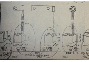 CHARBONS 9406 POUR DEMARREUR 6V CITROEN...C4 C6 TRACTION 1ER MODELES voir descriptif