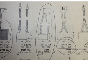 CHARBONS 4207 POUR DEMARREURS AUTO-LITE...POUR FORD CADILLAC CHEVROLET BUICK GM