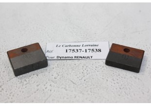 CHARBONS 17537/17538 POUR DYNAMOS RENAULT...RENAULT 6/8 CYL AVANT GUERRE voir descriptif