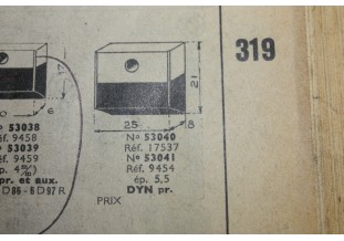 CHARBON 17537 POUR DYNAMOS RENAULT...RENAULT 6/8 CYL AVANT GUERRE voir descriptif