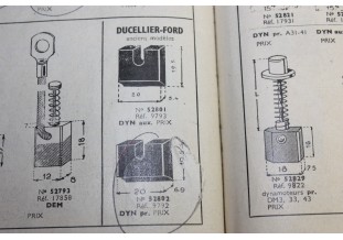 CHARBONS 9792/9793 POUR DYNAMOS DUCELLIER-FORD...FORD AVANT GUERRE voir descriptif