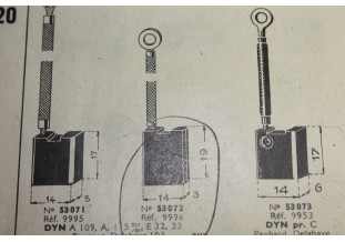 CHARBON 9996 POUR DYNAMOS SEV...AUTOS AVANT GUERRE voir descriptif