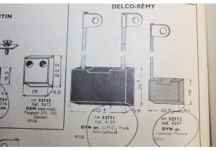 CHARBON 4138 POUR DYNAMOS DELCO-REMY...GMC MACK INTERNATIONAL voir descriptif