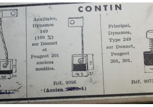 CHARBONS 9096 POUR DYNAMOS CONTINSOUZA...POUR PEUGEOT 201 301 DONNET