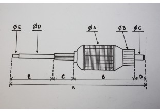 INDUIT PARIS RHONE 77431 pour DEMARREURS 12V Type D8E 103...AMI SUPER GS GS X2 voir descriptif