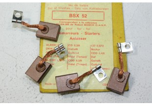 CHARBONS BSX 52 POUR DEMARREUR BOSCH...POUR OPEL DAF DKW NECKAR VIDAL GOLIATH