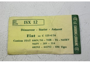 CHARBONS ISX 12 POUR DEMARREUR FIAT...POUR FIAT CAMIONS 646 682 309 314 OM TIGRE