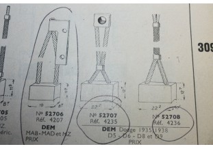 CHARBONS 4235 POUR DEMARREURS AUTO-LITE...POUR DODGE D5 D6 D8 D9 1935/1938