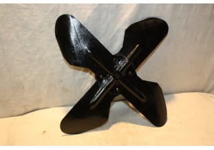 ENSEMBLE HELICE DE VENTILATEUR 4 PALES + POULIE...AUTOS TRACTEURS ANCIENS COLLECTION voir descriptif