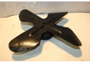 ENSEMBLE HELICE DE VENTILATEUR 4 PALES + POULIE...AUTOS TRACTEURS ANCIENS COLLECTION voir descriptif