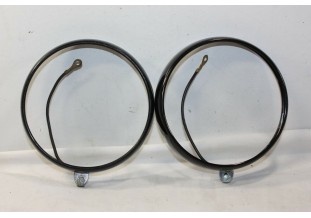 PAIRE DE CERCLAGES DE FEUX ADDITIONNELS SEV D/120mm...POUR AUTOS ANCIENNES