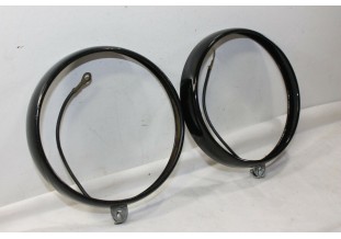 PAIRE DE CERCLAGES DE FEUX ADDITIONNELS SEV D/120mm...POUR AUTOS ANCIENNES