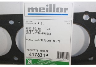 POCHETTE RODAGE MOTEUR MEILLOR 417831P...AUDI 50/80.VW POLO GOLF PASSAT mot 1.3