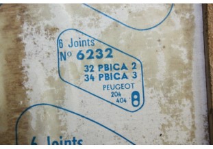 LOT DE 2 JOINTS DE CARBURATEUR SOLEX 32/34 PBICA2/3...PEUGEOT 204 404