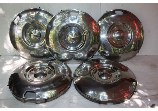 LOT DE 5 ENJOLIVEURS DE ROUE D/355mm...AUTO ANCIENNES COLLECTIONS