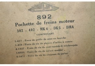 JEU D'ARRETOIRS POUR MOTEUR PEUGEOT JS 892...PEUGEOT 302 402 voir descriptif