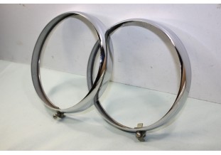 PAIRE DE CERCLAGES DE PHARES DUCELLIER 62209 D/160mm...CITROEN TRACTION AUTOS DIVERS voir descriptif