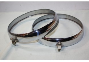 PAIRE DE CERCLAGES DE PHARES DUCELLIER 62209 D/160mm...CITROEN TRACTION AUTOS DIVERS voir descriptif