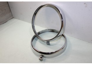 PAIRE DE CERCLAGES DE PHARES SEV MARCHAL 8187 D/160mm...RENAULT 4CV R8 PANHARD DYNA voir descriptif