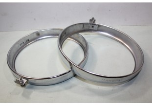 PAIRE DE CERCLAGES DE PHARES SEV MARCHAL 8187 D/160mm...RENAULT 4CV R8 PANHARD DYNA voir descriptif