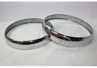 PAIRE DE CERCLAGES DE PHARES SEV MARCHAL D/165mm...AUTOS ANCIENNES DIVERS voir descriptif