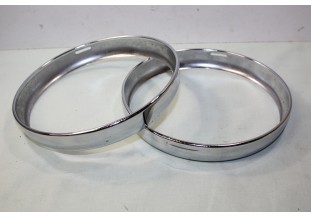 PAIRE DE CERCLAGES DE PHARES SEV MARCHAL D/165mm...AUTOS ANCIENNES DIVERS voir descriptif