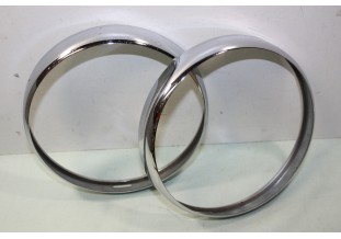 PAIRE DE CERCLAGES DE PHARES SEV MARCHAL D/165mm...AUTOS ANCIENNES DIVERS voir descriptif