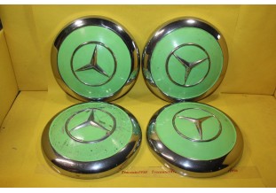 JEU DE 4 ENJOLIVEURS DE ROUE D/245mm...MERCEDES W121 ?? voir descriptif