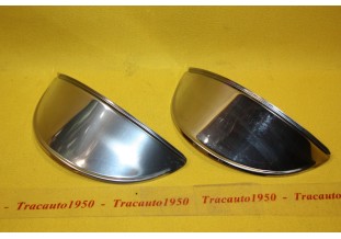 PAIRE DE CASQUETTES DE PHARE INOX...CITROEN 2CV - Tracauto1950