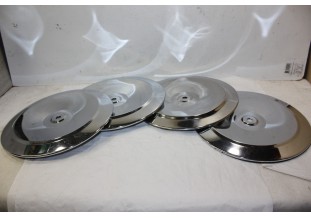 JEU DE 4 ENJOLIVEURS DE ROUE METAL D/235mm...RENAULT 4CV DAUPHINE R8 ???