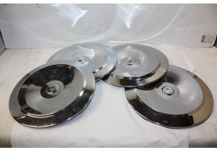 JEU DE 4 ENJOLIVEURS DE ROUE METAL D/235mm...RENAULT 4CV DAUPHINE R8 ???