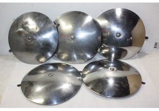 LOT DE 5 ENJOLIVEURS DE ROUE METAL D/212mm...CITROEN ID DS GS