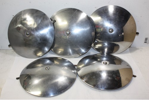 LOT DE 5 ENJOLIVEURS DE ROUE METAL D/212mm...CITROEN ID DS GS