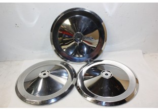 LOT DE 3 ENJOLIVEURS DE ROUE METAL D/222mm...CITROEN 2CV