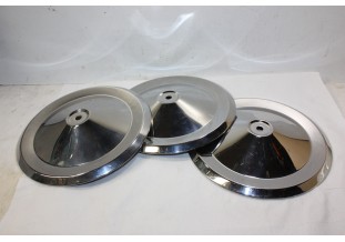 LOT DE 3 ENJOLIVEURS DE ROUE METAL D/222mm...CITROEN 2CV