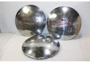 LOT DE 3 ENJOLIVEURS DE ROUE METAL D/250mm...SIMCA 8