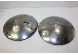 LOT DE 2 ENJOLIVEURS DE ROUE METAL D/180mm...SIMCA 5