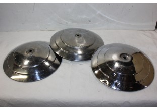 LOT DE 3 ENJOLIVEURS DE ROUE METAL D/230mm...PEUGEOT 203 403