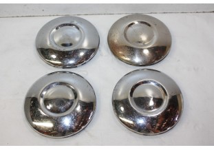 JEU DE 4 ENJOLIVEURS DE ROUE METAL D/100mm...AUTOS ANCIENNES DIVERS