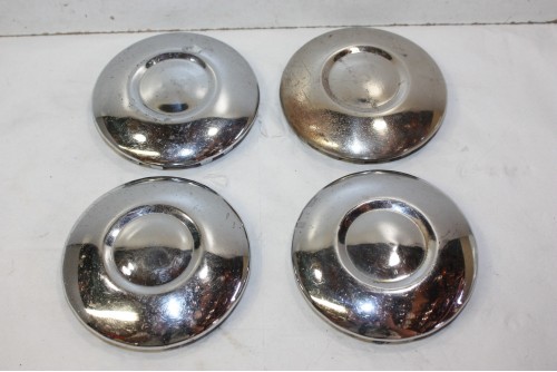 JEU DE 4 ENJOLIVEURS DE ROUE METAL D/100mm...AUTOS ANCIENNES DIVERS