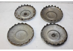 JEU DE 4 ENJOLIVEURS DE ROUE METAL D/100mm...AUTOS ANCIENNES DIVERS