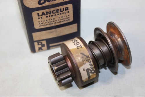 LANCEUR BENDIX 265119 pour DEMARREUR DUCELLIER 398/401/426...RENAULT 4CV JUVA DAUPHINE