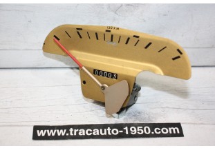 COMPTEUR DE VITESSE ET KM JAEGER 74828/01 130km/h...RENAULT DAUPHINE ap 07/1958