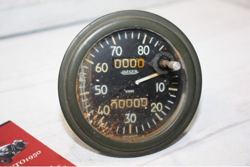 COMPTEUR DE VITESSE ET KM JAEGER 63895/01 80km/h...VEHICULES MILITAIRES