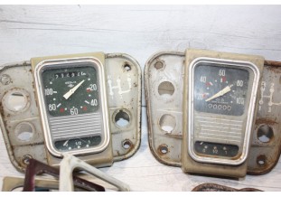 LOT DE COMPTEURS 6V OS/VEGLIA  POUR PIECES...CITROEN 2CV AZ 1958/1970