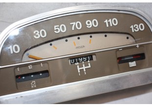COMBINE BLOC COMPTEUR FOND MARRON 12V VEGLIA 130km/h...CITROEN AMI 6 2CV 4 2CV 6